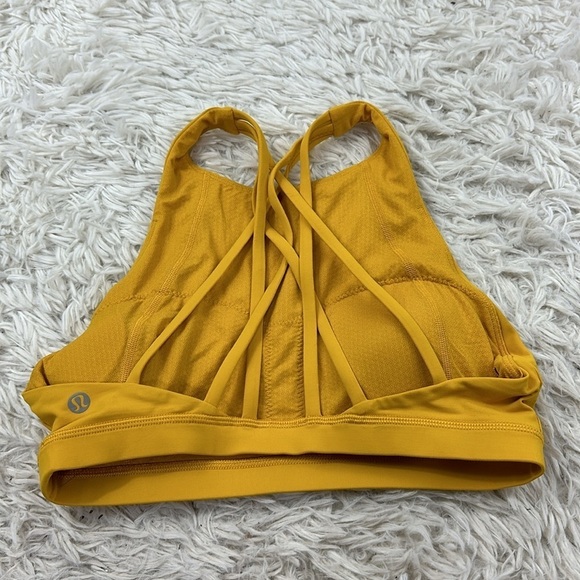 Lululemon Free To Be Serene Bra *High Neck Honey Lemon - Picture 2 of 3